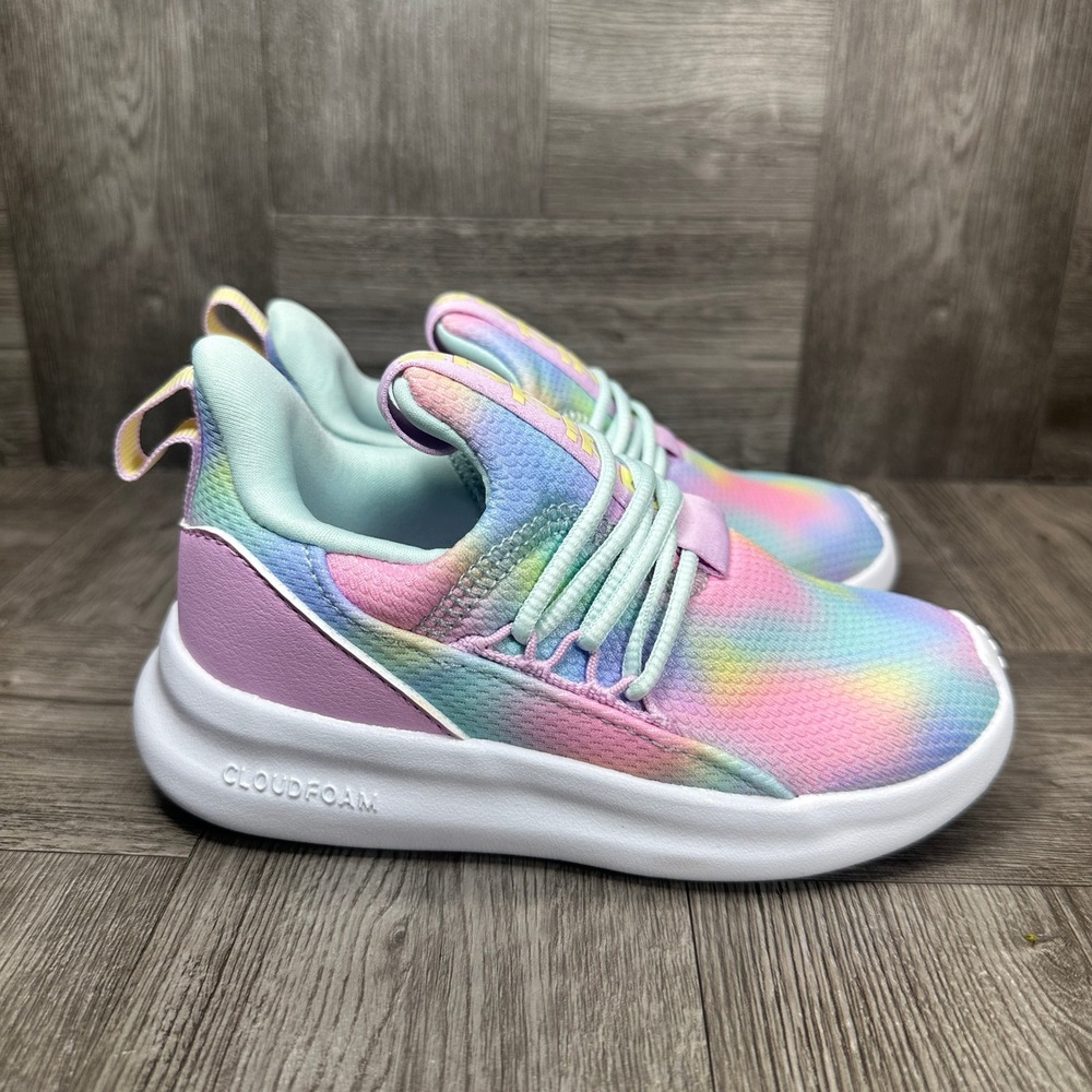 adidas Lite Racer Adapt 7.0 Kids 10K Tie Dye Pastel Running Sneakers NEW JS0985